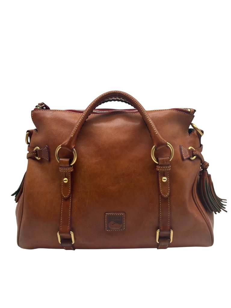 Donney & Bourke Brown Classic Leather Satchel Bag